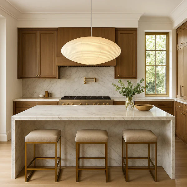 Sleek Minimalist Paper Pendant Lamp