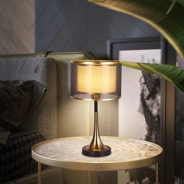 Modern Gold Fabric Table Lamp