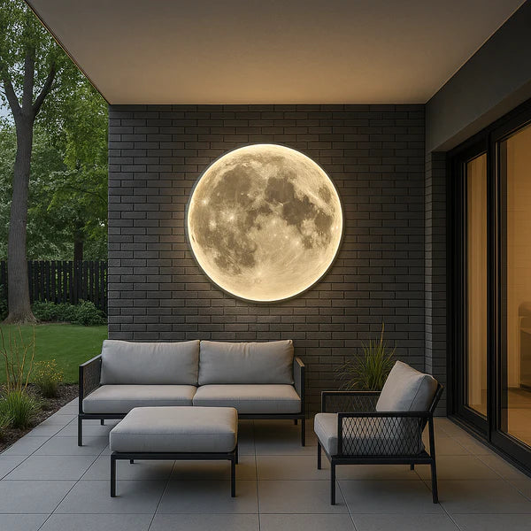 Moon Wall Lamp with LED Lighting