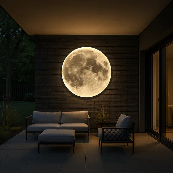 Moon Wall Lamp with LED Lighting
